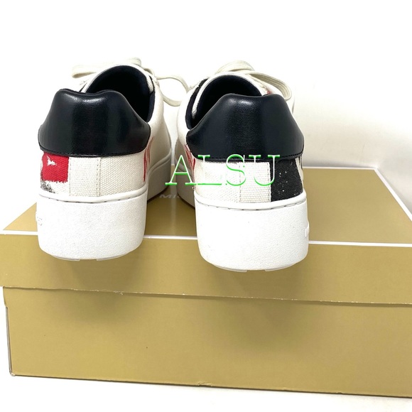 🍃SALE🍃 Michael Kors Poppy Lace Up Heavy Canvas Cream Women's Size 49SOPOFS1D - Picture 6 of 10